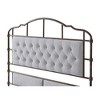 Metal Queen Size Bed Frame With Upholstered Headboard And Footboard, Heavy Duty Metal Slats Supports, No Noise, No Box Spring Needed, Easy Assembly - 4 of 4