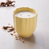 Scalloped Ceramic Driftwood & Amber Jar Candle Yellow - Hearth & Hand™ with Magnolia - 2 of 4
