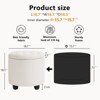 NicBex Button Tufted Round Storage Ottoman,Small Upholstered Footstool with Removable Lid,Storage Bench for Bedroom,Living Room,Vanity - 4 of 4