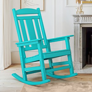 Arceso Outdoor Rocking Chair and Side Table Set, Weather Resistant Proch Rocker for Adult - 1 of 4