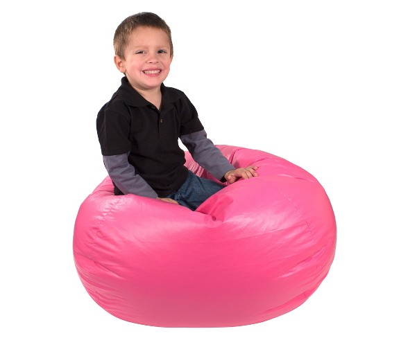 Medium Vinyl Bean Bag Chair - Pink - Gold Medal