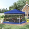 Outsunny 12' x 12' Pop Up Canopy, Foldable Canopy Tent with Carrying Bag, Mesh Sidewalls and 3-Level Adjustable Height for Outdoor, Garden, Patio - 3 of 4