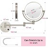 FASCINATE  Wall Mounted Makeup Mirror with 1X/10X Magnification,Super Large,2- Sided,3 Color Dimmable Lights, 360° Swivel, Extendable Plug - 2 of 4
