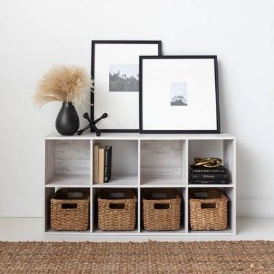 Whitewash 8-Cube Transitional Organizer Shelf