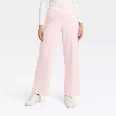 Buy Pink Everyday Fleece High-Waist Flare Sweatpants online in