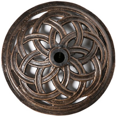 20 lb. Bronze Cast Iron Round Patio Umbrella Base Holder