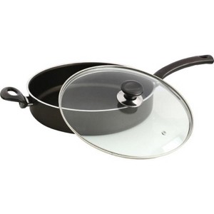 Mehtap Saute Pan with Lid and Two Handles, Teflon Classic Nonstick Frying Skillet Black - 1 of 3
