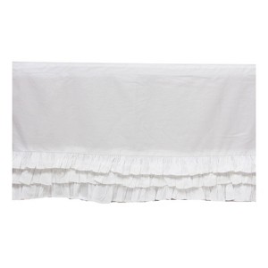 Bacati - MixNMatch White frills on bottom Crib/Toddler ruffles/skirt - 1 of 4