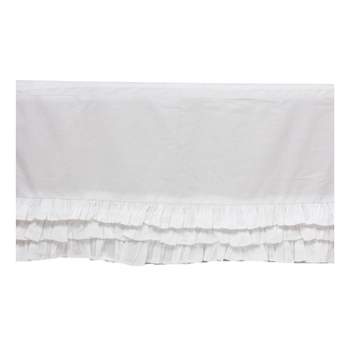 Bacati - MixNMatch White frills on bottom Crib/Toddler ruffles/skirt