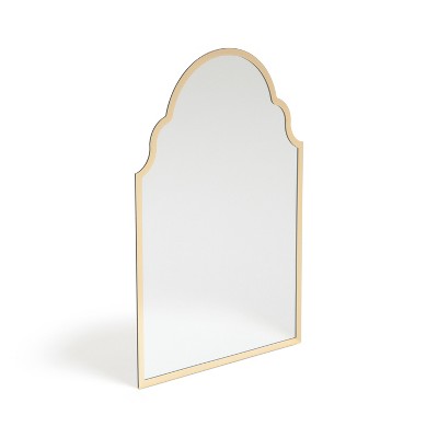 U Brands 9"x6" Magnetic Arch Mirror Gold