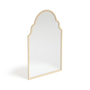U Brands 9"x6" Magnetic Arch Mirror Gold - 1 of 4