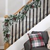 Northlight Real Touch™️ Flocked Calloway Fir with Berries Artificial Christmas Garland - 7' x 12"  - Unlit - 2 of 4