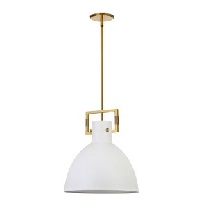 Dainolite Liberty 1 - Light Pendant in  Aged Brass/Matte/White - 1 of 3