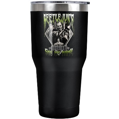 Beetlejuice Beetlejuice Group Band Steel Tumbler 30oz Coffee Travel Mug