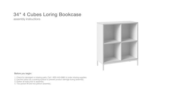 34" Loring 4 Cube Bookcase - Threshold™, 2 of 7, play video