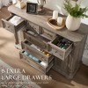 Brafabhome Rustic Wood 7 Drawers Dresser with 2 Doors for Bedroom, Multifunctional Storage Sideboard Buffet Cabinets for Kitchen, Dining & Living Room - 3 of 4