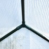 47.25" x 73.25" x 74.25" Walk-in Greenhouse, Outdoor Portable Plant Flower Growing Warm House with Roll-up Door and 4 Shelves, White - 3 of 4
