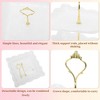 Unique Bargains 2 Tier Dessert Cupcake Stand Square Cup Cake Holder Tower White Gold Tone - 3 of 4