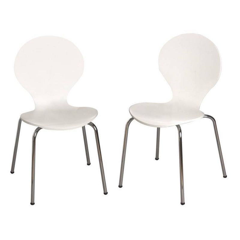 Set of 2 Kids' Bentwood Chairs with Chrome Legs - Gift Mark, 1 of 5