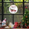 Lomsoe Christmas Tree Wooden Hanging Decor Winter Xmas Truck Snowman Door Sign Wooden Farmhouse Wall Front Door Hanger Christmas Sign - 3 of 4
