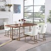 Coolbibila Dining Chairs Set Of 2,Mid Century Modern Velvet Upolstered Side Chairs,Armless Upholstered Dining Chair With Metal Legs - 2 of 4