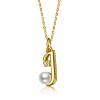 Personalized 14K Gold Plated Initial Pearl Pendant Necklace for all ages: A Charming gold Elegant Keepsake Gift - 3 of 3
