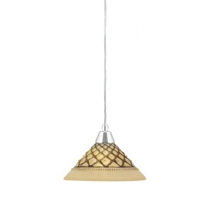 Toltec Lighting Any 1 - Light Pendant in  Chrome with 10" Chocolate Icing  Shade - 1 of 1