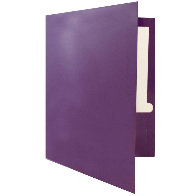 JAM 6pk Glossy Paper Folder 2 Pocket - Purple, 5 of 16
