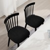 Bekrvio Windsor Dining Chair-Farmhouse Solid Wood Spindle Back Side Chair Mid-Century Modern Black Armless Kitchen Chair for Dining Room Restaurant - 4 of 4