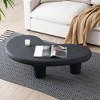 NicBex Modern 47.25" Irregular Shaped Coffee Table with 3 Legs for Living Room and Office, Black - 4 of 4