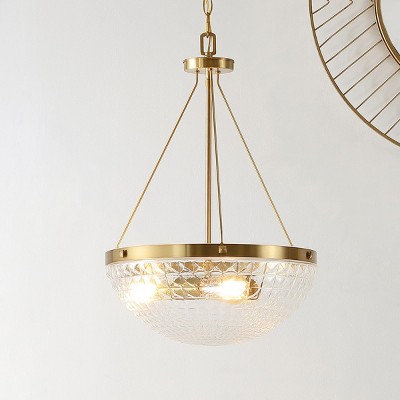 Thorin 3-Light Gold Glass LED Pendant