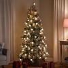 Northlight Pre-Lit Medium Artificial Bottle Brush Christmas Tree - 6.5' - Warm White LED Lights - 3 of 4