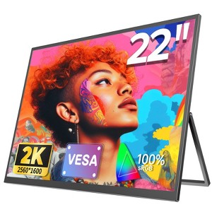 UPERFECT 22" Portable Monitor, 1080P IPS Display w/ USB-C & HDMI, External Screen for Laptop, PC, Phone, Work & Entertainment - 1 of 4