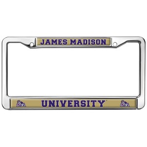 James Madison University School Logo Full Size Standard License Plate Metal Frame - 1 of 4