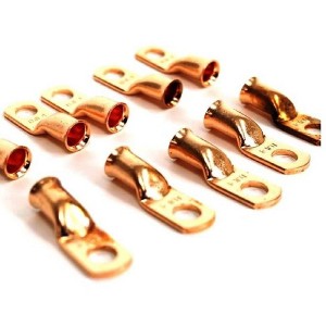 DEEJAYLED 10 Pack Crimp Connector Style for 4 Gauge Wire BLUE/WHITE insulators TBH4GA10BLUEWHIT - 1 of 1