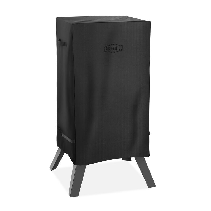 Pure Grill 30-inch Smoker BBQ Grill Cover for Electric Vertical Smokers, Universal Fit Cover 19" x 17" x 30", 1 of 8