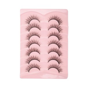 Unique Bargains 5D False Eyelashes Black 7 Pairs - 1 of 4