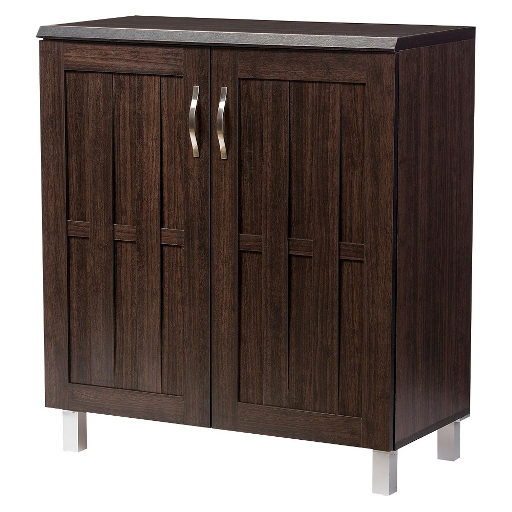 Photos - Storage Сabinet Excel Modern and Contemporary Sideboard Storage Cabinet - Dark Brown - Bax