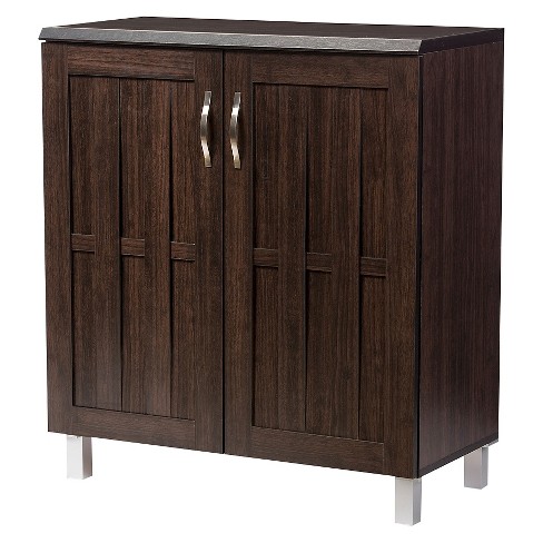 Excel Modern and Contemporary Sideboard Storage Cabinet - Dark Brown - Baxton Studio - image 1 of 4