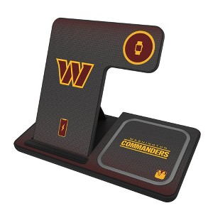 Keyscaper Washington Commanders Linen 15-Watt 3 in 1 Charging Station - 1 of 4