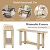 Lyngins Modern Minimalist Console Table with Solid Pine Legs, Entryway Table with Bottom Storage Shelf, Solid Wood Sofa Table with Metal Accents - 4 of 4