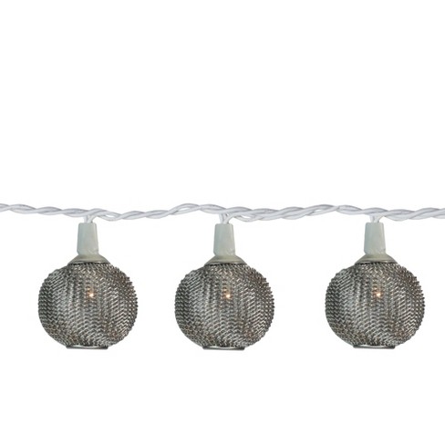 10-Count UL Mini Lantern String Light Set, Silver