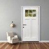Wooakway 36"W×80"H 6-Lite 2-Panel Exterior Frosted Glass Prehung Front Entry Door Primed Interior Fiberglass Entrance Door - 3 of 4