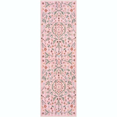 Lahome Washable Insect & Plant Striped Texture Floor Mat-Soft Cashmere Carpet for Living Room,Bedroom,or Entryway