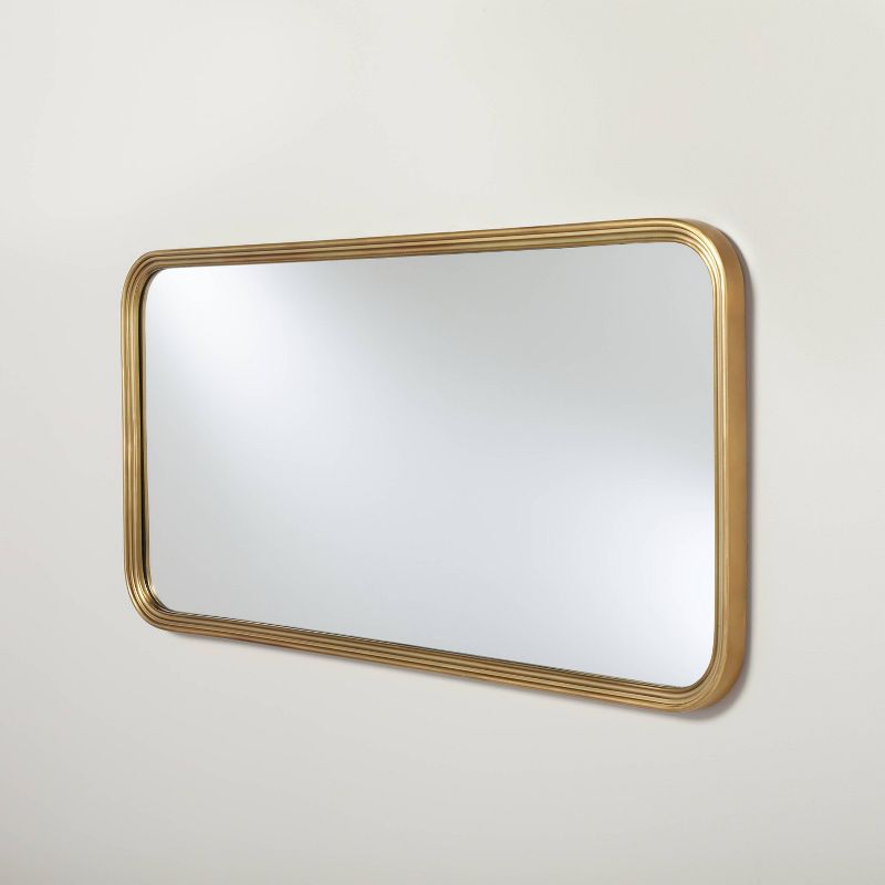 20&#34;x40&#34; Decorative Molding Rectangular Wall Mirror Antique Brass - Hearth &#38; Hand&#8482; with Magnolia, 4 of 6
