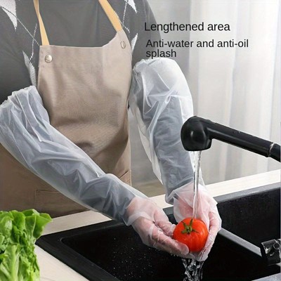 10 Pairs Kitchen Cleaning Gloves, Extended, Waterproof, Oil Resistant, Multipurpose Household Gloves for Dishwashing, Cleaning, Gardening