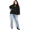 Women's Plus Size Evelyn Sweater - black | CITY CHIC - image 2 of 4