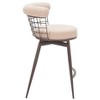 Zuo Saku Swivel Counter Stool Beige & Brown - 2 of 4