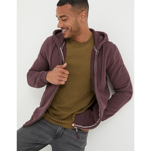 Men's Adaptive Seated Fit Ultra Soft Fleece Hoodie - Goodfellow & Co™  Maroon S : Target