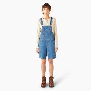Dickies Women's Relaxed Fit Bib Shortalls, 7" - 1 of 2